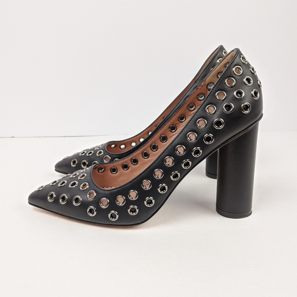 RED Valentino Italian Leather Grommet Pumps - Picture 4 of 6